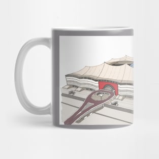 Sketching of Stadium Qatar Mug